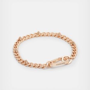 AllSaints Kyrie Gold Stud Carabiner Bracelet